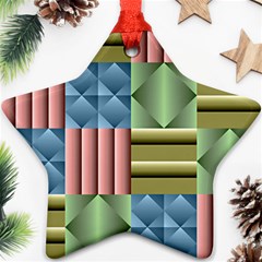 Patchwork Tile Pattern Mosaic Ornament (star)