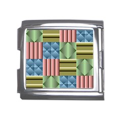 Patchwork Tile Pattern Mosaic Mega Link Italian Charm (18mm)