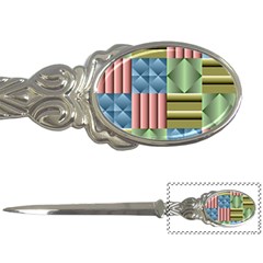 Patchwork Tile Pattern Mosaic Letter Opener by Loisa77