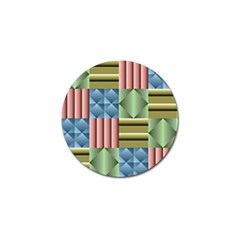 Patchwork Tile Pattern Mosaic Golf Ball Marker (4 Pack) by Loisa77