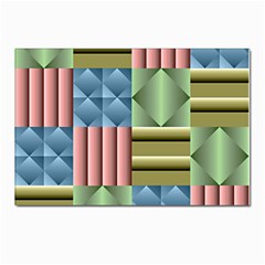 Patchwork Tile Pattern Mosaic Postcard 4 x 6  (pkg Of 10) by Loisa77