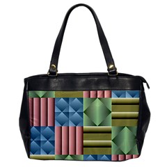 Patchwork Tile Pattern Mosaic Oversize Office Handbag