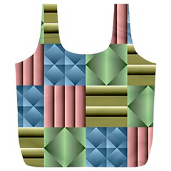 Patchwork Tile Pattern Mosaic Full Print Recycle Bag (xl)