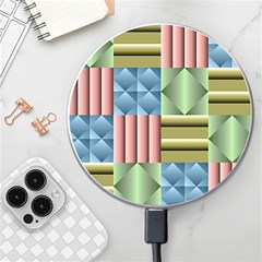 Patchwork Tile Pattern Mosaic Wireless Fast Charger(white) by Loisa77