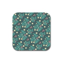 Illustration Pattern Seamless Rubber Square Coaster (4 Pack) by Loisa77