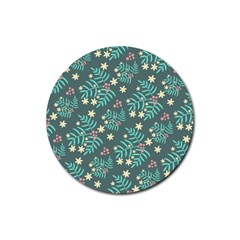 Illustration Pattern Seamless Rubber Coaster (round) by Loisa77