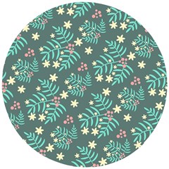 Illustration Pattern Seamless Wooden Puzzle Round by Loisa77