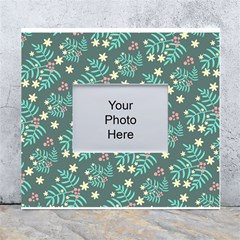 Illustration Pattern Seamless White Wall Photo Frame 5  X 7  by Loisa77