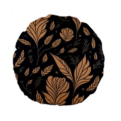 Background Pattern Leaves Texture Standard 15  Premium Round Cushions by Loisa77