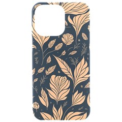 Background Pattern Leaves Texture Iphone 15 Pro Max Black Uv Print Pc Hardshell Case by Loisa77