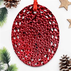 Drops Water Drop Trypophobia Oval Filigree Ornament (two Sides)