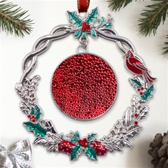 Drops Water Drop Trypophobia Metal X mas Wreath Holly Leaf Ornament