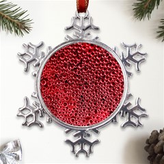 Drops Water Drop Trypophobia Metal Large Snowflake Ornament by Loisa77