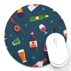 Pattern Seamless Background Texture Round Mousepad by Loisa77