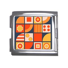 Square Shapes Pattern Design Mega Link Italian Charm (18mm) by Loisa77