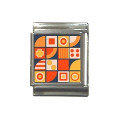 Square Shapes Pattern Design Italian Charm (13mm) by Loisa77