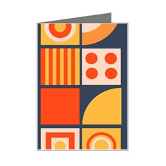 Square Shapes Pattern Design Mini Greeting Card by Loisa77