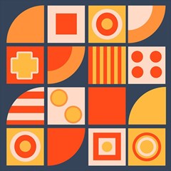 Square Shapes Pattern Design Play Mat (rectangle) by Loisa77