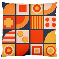 Square Shapes Pattern Design Large Cushion Case (one Side) by Loisa77