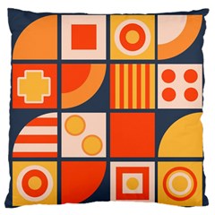 Square Shapes Pattern Design Large Premium Plush Fleece Cushion Case (one Side) by Loisa77