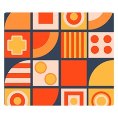 Square Shapes Pattern Design Two Sides Premium Plush Fleece Blanket (kids Size) by Loisa77