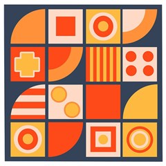 Square Shapes Pattern Design Wooden Puzzle Square by Loisa77