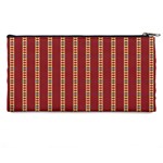 Template Background Red Strip Pencil Case Back