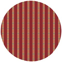 Template Background Red Strip Wooden Puzzle Round