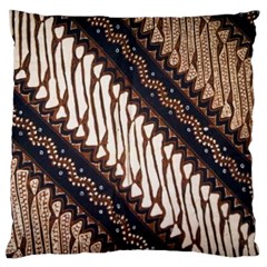 Batik Indonesian Culture Indonesia Authentic Large Cushion Case (two Sides) by Perong