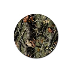 Realtree Camo Seamless Pattern Rubber Coaster (round) by Perong