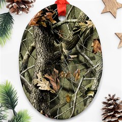 Realtree Camo Seamless Pattern Oval Ornament (two Sides) by Perong