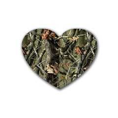 Realtree Camo Seamless Pattern Rubber Heart Coaster (4 Pack) by Perong