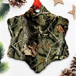 Realtree Camo Seamless Pattern Snowflake Ornament (Two Sides) Back