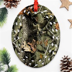 Realtree Camo Seamless Pattern Ornament (oval Filigree)