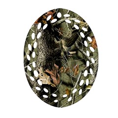 Realtree Camo Seamless Pattern Oval Filigree Ornament (two Sides)