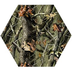 Realtree Camo Seamless Pattern Wooden Puzzle Hexagon by Perong