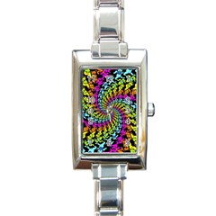 3d Grateful Dead 90 s Neon Dancing Bears Rectangle Italian Charm Watch by Perong