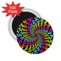 3d Grateful Dead 90 s Neon Dancing Bears 2 25  Magnets (100 Pack)  by Perong