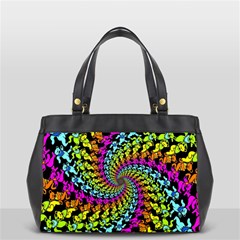 3d Grateful Dead 90 s Neon Dancing Bears Oversize Office Handbag (2 Sides) by Perong