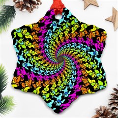 3d Grateful Dead 90 s Neon Dancing Bears Ornament (snowflake)