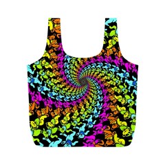 3d Grateful Dead 90 s Neon Dancing Bears Full Print Recycle Bag (m) by Perong