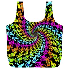 3d Grateful Dead 90 s Neon Dancing Bears Full Print Recycle Bag (xxl) by Perong