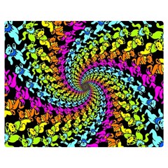 3d Grateful Dead 90 s Neon Dancing Bears Premium Plush Fleece Blanket (medium) by Perong