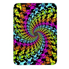 3d Grateful Dead 90 s Neon Dancing Bears Rectangular Glass Fridge Magnet (4 Pack) by Perong