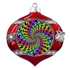 3d Grateful Dead 90 s Neon Dancing Bears Metal Snowflake And Bell Red Ornament by Perong