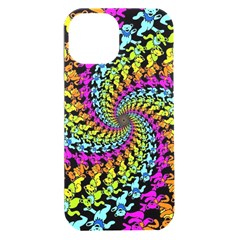 3d Grateful Dead 90 s Neon Dancing Bears Iphone 15 Plus Black Uv Print Pc Hardshell Case by Perong