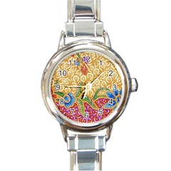 Batik Indonesian Culture Indonesia Authentic Round Italian Charm Watch by Perong