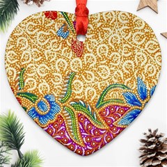 Batik Indonesian Culture Indonesia Authentic Ornament (heart)