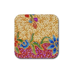 Batik Indonesian Culture Indonesia Authentic Rubber Coaster (square) by Perong