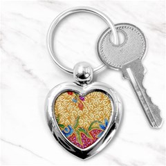 Batik Indonesian Culture Indonesia Authentic Key Chain (heart) by Perong